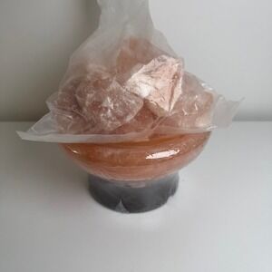 Spiritual Quest Himalayan Salt Lamp Bowl Pink Zen Meditation Decor